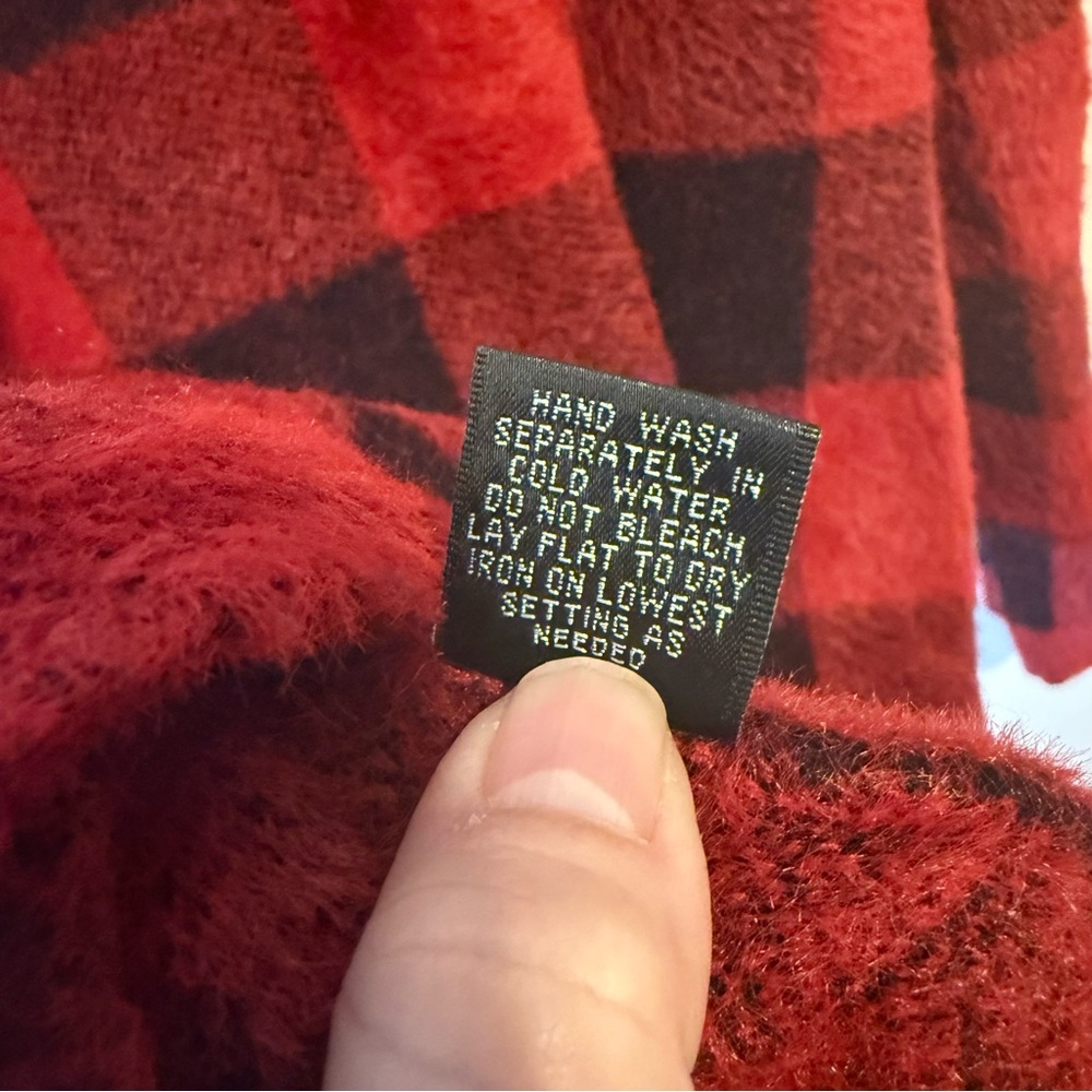 Cyrus Red and Black Checkered Sweater - Picture 5 of 7